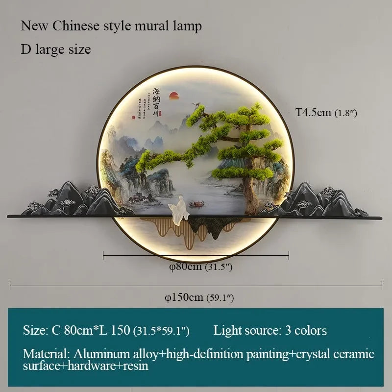 COLIN Modern Picture Wall Light LED Chinese Creative Landscape Mural Sconce Lamp For Home Living Room Study Bedroom Decor