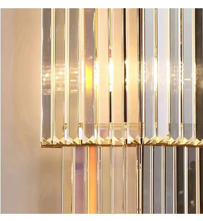 Luxury Hotel Lobby Large Big Crystal Wall Lamp for Club Hall Villa Living Room Office Banquet  Indoor Lighting  Fixtures