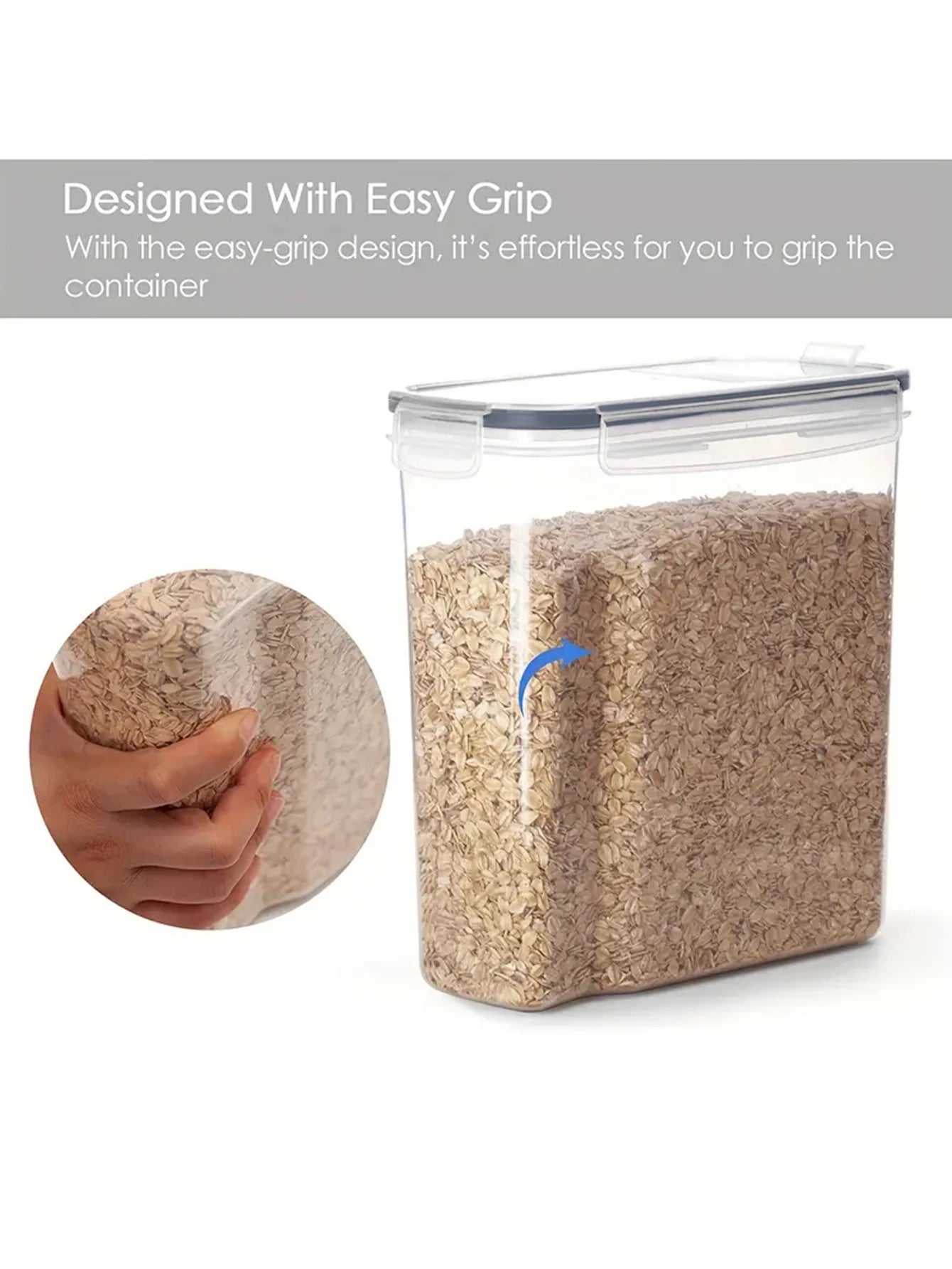 4pcs4l  Large Food Storage Containers With Lids, Airtight Food Storage Containers For Kitchen Pantry Organization And Storage