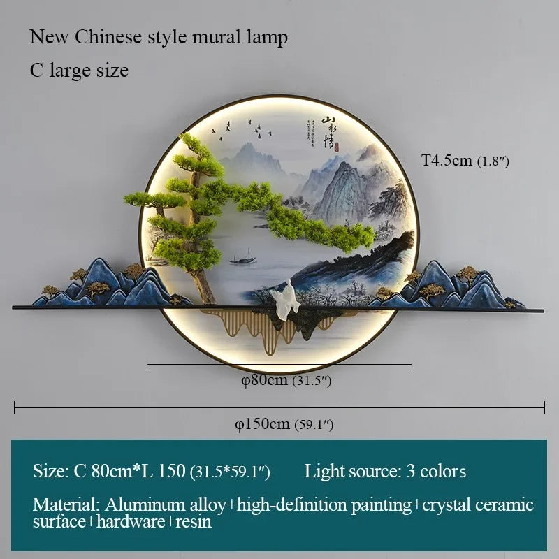 COLIN Modern Picture Wall Light LED Chinese Creative Landscape Mural Sconce Lamp For Home Living Room Study Bedroom Decor
