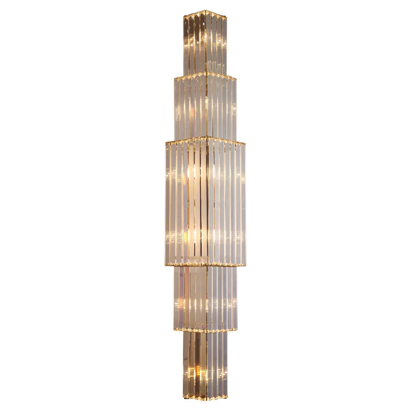 Luxury Hotel Lobby Large Big Crystal Wall Lamp for Club Hall Villa Living Room Office Banquet  Indoor Lighting  Fixtures