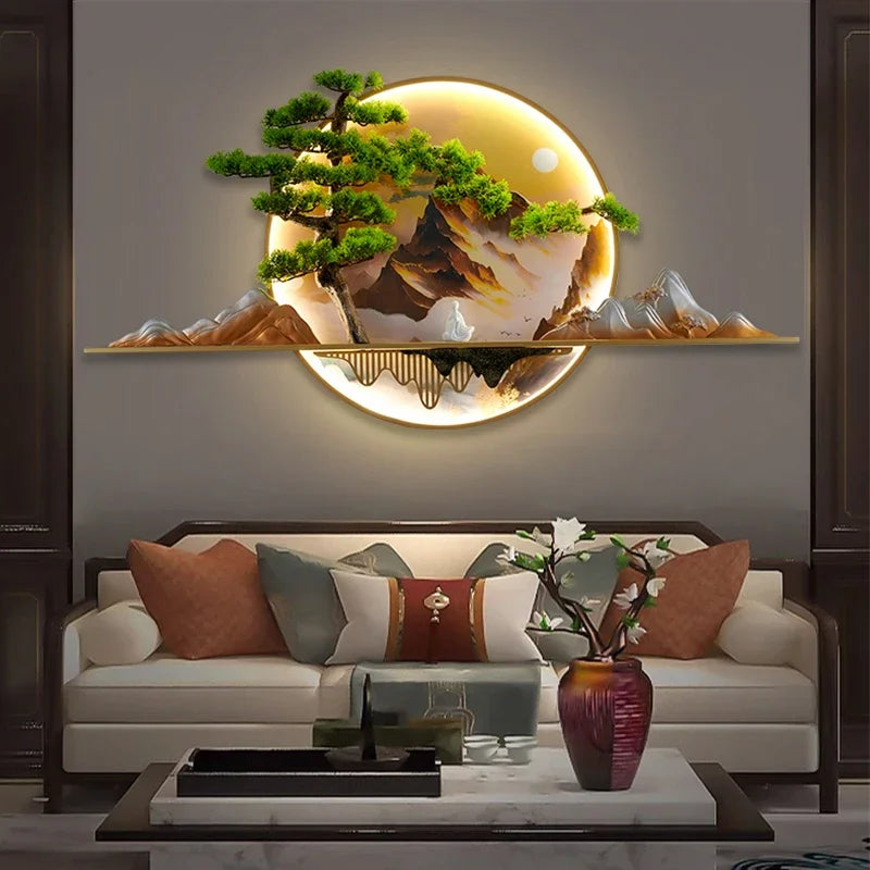 COLIN Modern Picture Wall Light LED Chinese Creative Landscape Mural Sconce Lamp For Home Living Room Study Bedroom Decor