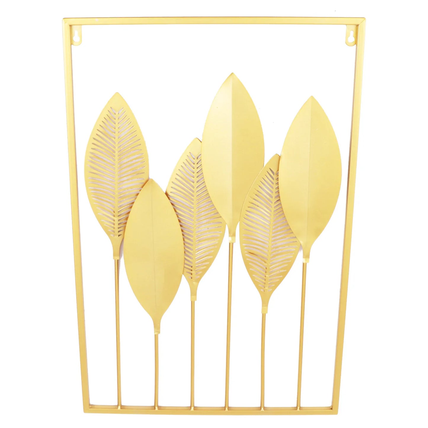 3-Piece Gold Home Decor Wall Leaf Ornaments, Leaf Pattern Wall Hanging Decor Set, Suitable for entryways, bedrooms, and hotels