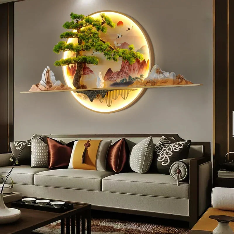 COLIN Modern Picture Wall Light LED Chinese Creative Landscape Mural Sconce Lamp For Home Living Room Study Bedroom Decor