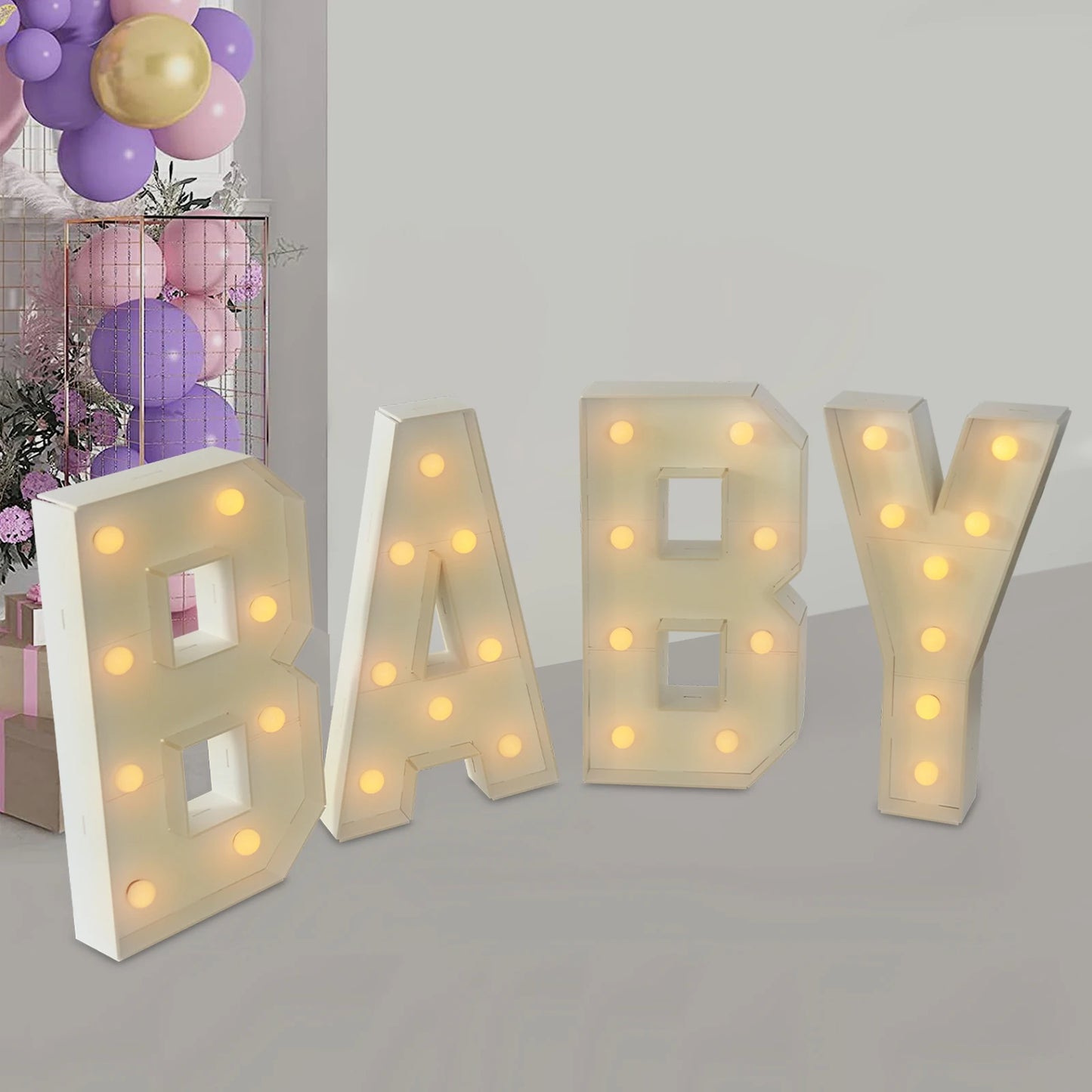 70CM Light Up Letters Party Decoration LED Letter Lights LED Letter Light For Baby Birthdays, Baby Showers, New Year