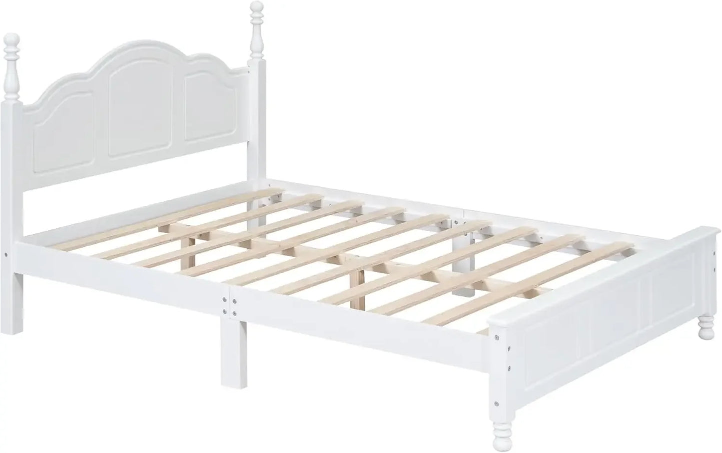 3 Pieces Full Bedroom Sets, Wooden Full Size Platform Bed with 2 Nightstands, Retro Design Full Bedroom