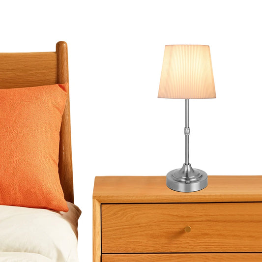 Pleated Decorative Atmosphere Light Touch Control Bedside Dining Room Lamp USB Rechargeable 5200mAh Portable Cordless Table Lamp