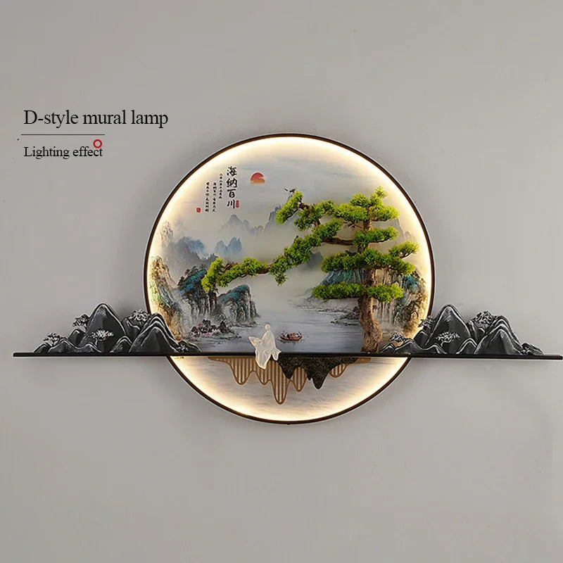 COLIN Modern Picture Wall Light LED Chinese Creative Landscape Mural Sconce Lamp For Home Living Room Study Bedroom Decor