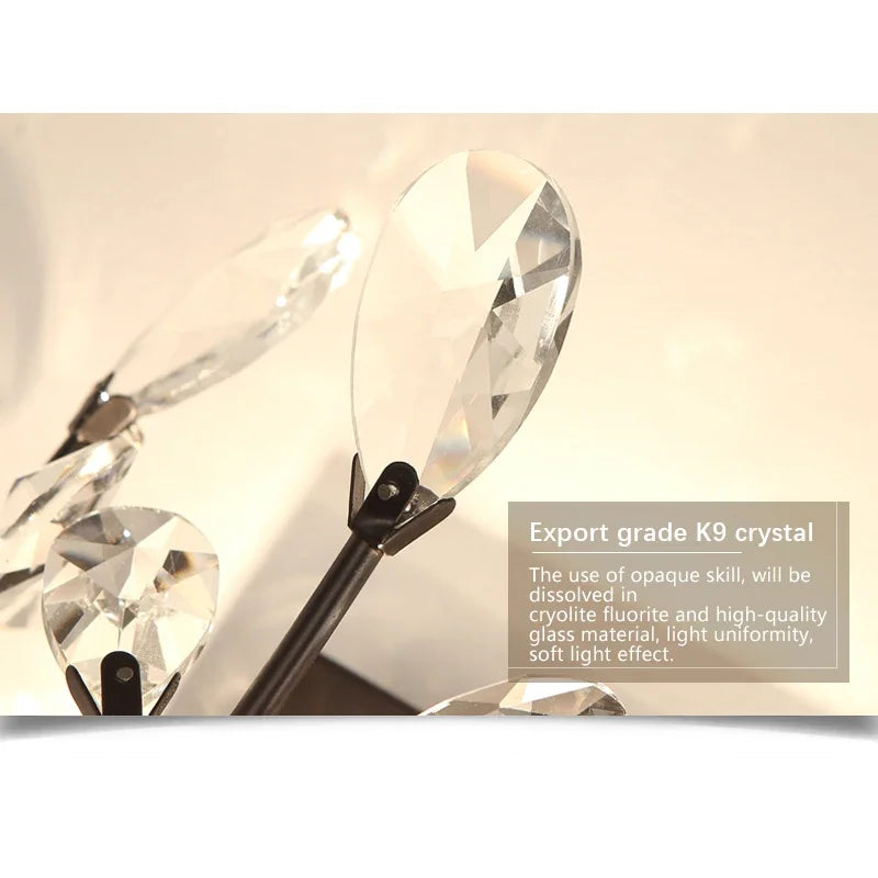 BROTHER Modern Crystal Wall lamp American Countryside LED Creative Living Room  Corridor Home Decoration Light