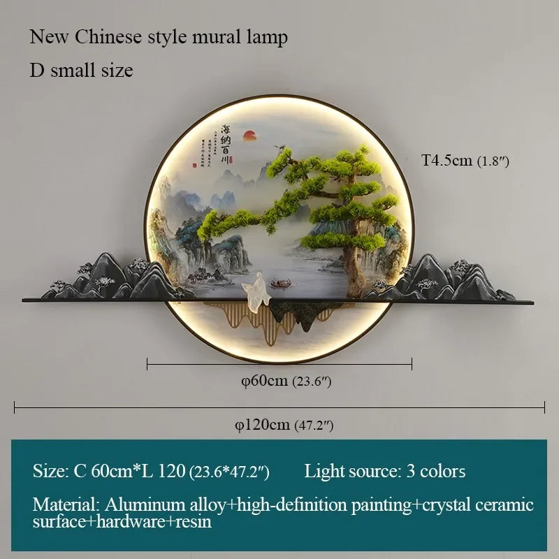COLIN Modern Picture Wall Light LED Chinese Creative Landscape Mural Sconce Lamp For Home Living Room Study Bedroom Decor