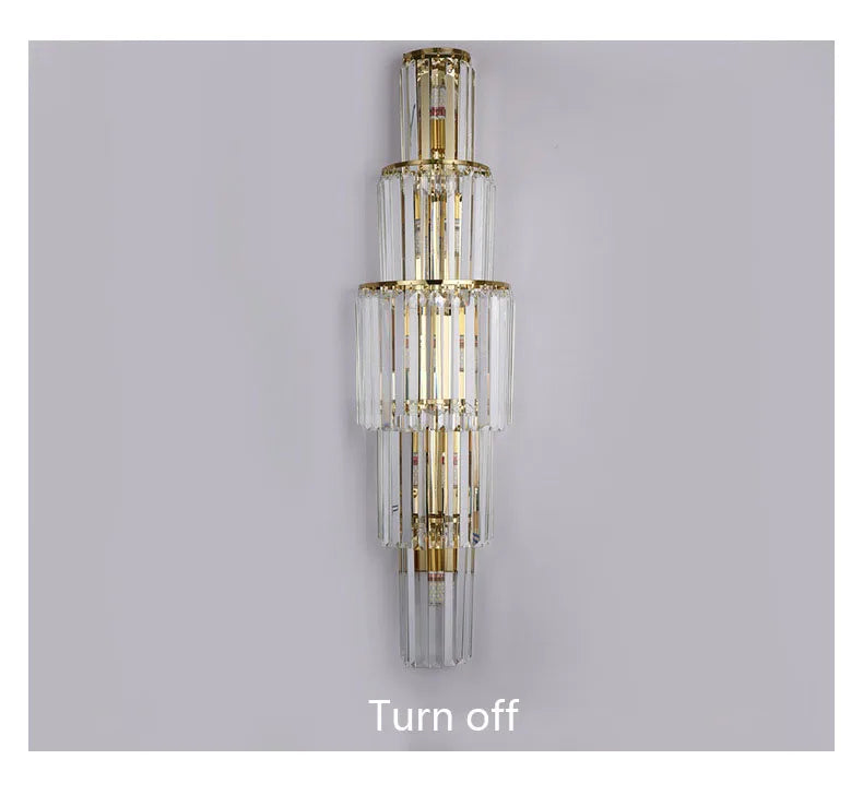 Luxury Hotel Lobby Large Big Crystal Wall Lamp for Club Hall Villa Living Room Office Banquet  Indoor Lighting  Fixtures