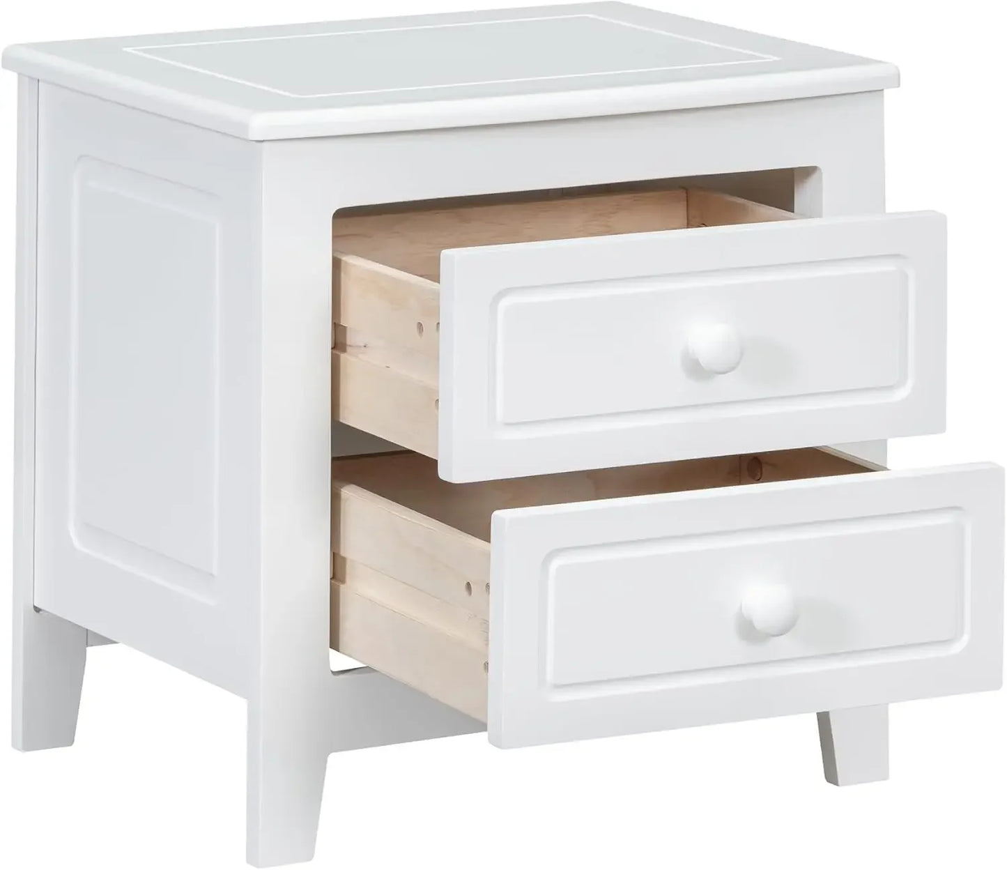 3 Pieces Full Bedroom Sets, Wooden Full Size Platform Bed with 2 Nightstands, Retro Design Full Bedroom