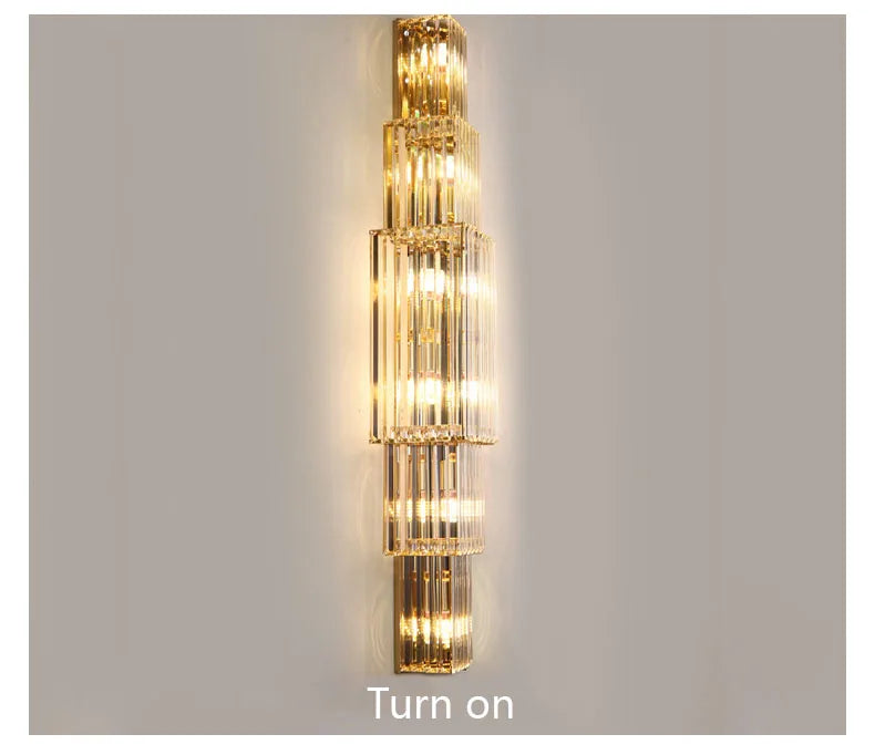 Luxury Hotel Lobby Large Big Crystal Wall Lamp for Club Hall Villa Living Room Office Banquet  Indoor Lighting  Fixtures