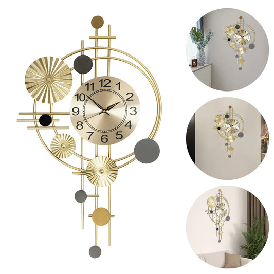 Wall Clock Modern Decorative Art Clock Silent Wall Clock Iron Wall Decoration Clock