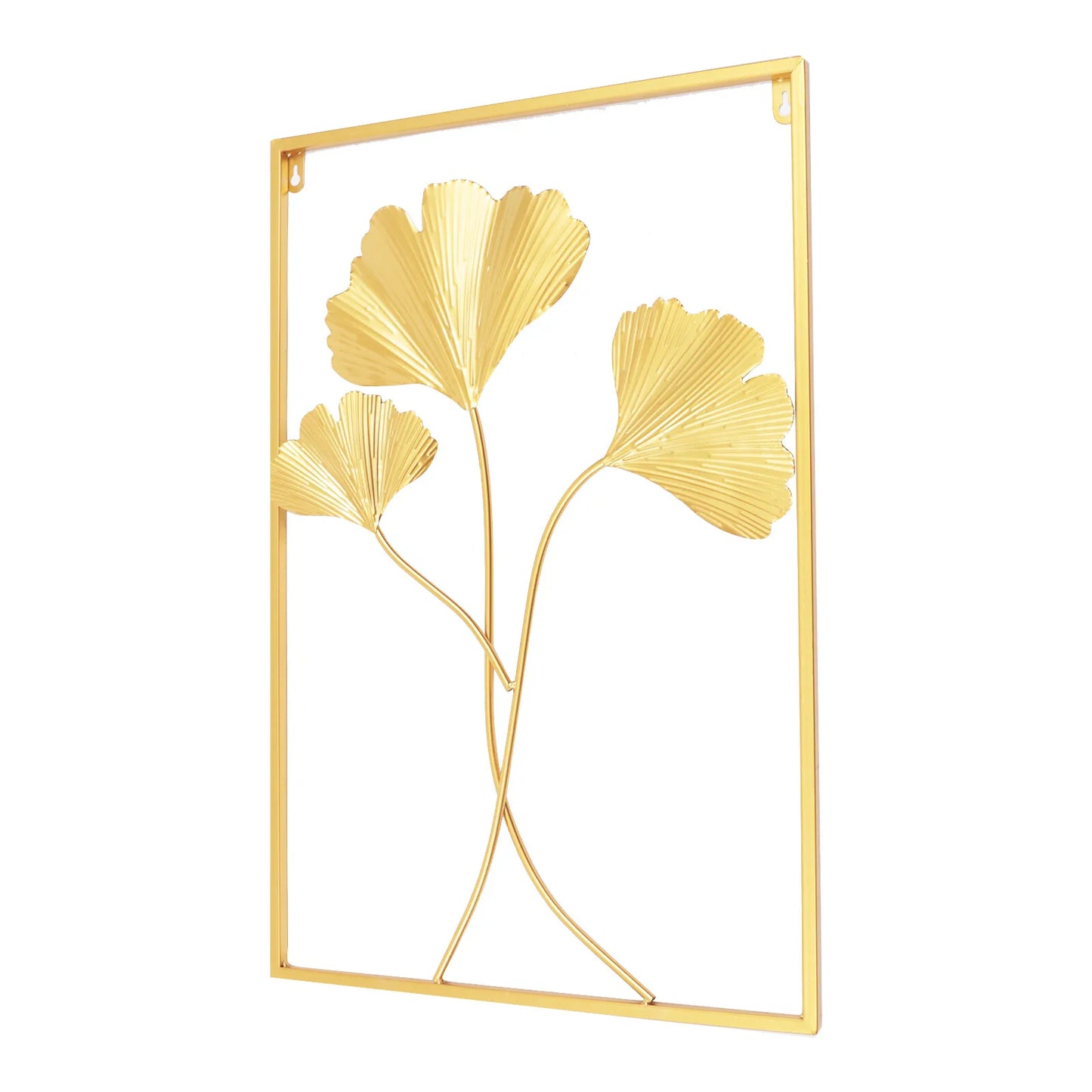 3-Piece Gold Home Decor Wall Leaf Ornaments, Leaf Pattern Wall Hanging Decor Set, Suitable for entryways, bedrooms, and hotels