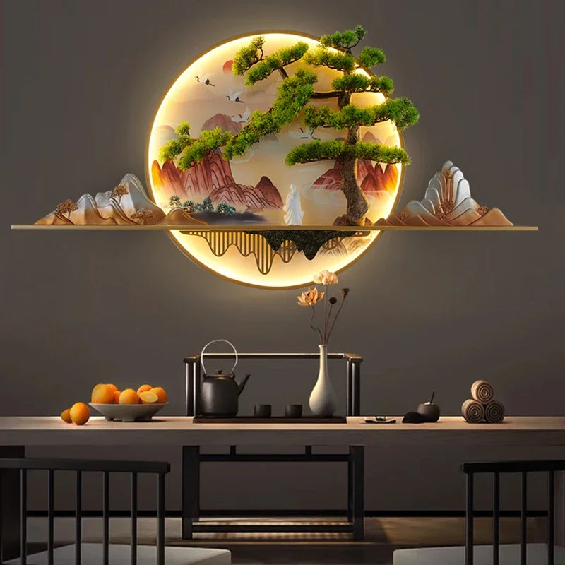 COLIN Modern Picture Wall Light LED Chinese Creative Landscape Mural Sconce Lamp For Home Living Room Study Bedroom Decor
