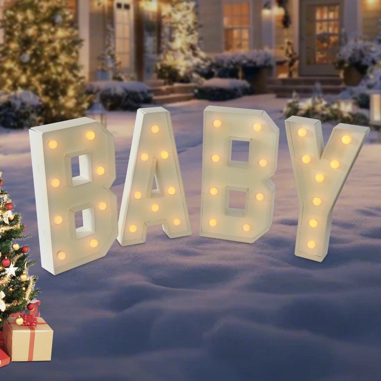 70CM Light Up Letters Party Decoration LED Letter Lights LED Letter Light For Baby Birthdays, Baby Showers, New Year
