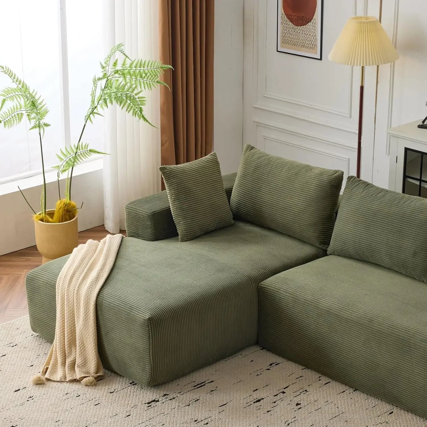 Modular Sofa,Cloud Couch Sectional,Sitting and Sleeping, Living Room Chenille Modular Couch,Suitable for Bedrooms,, Customized